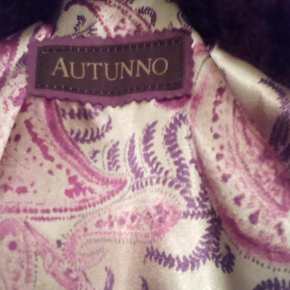 Goat Suede Dusty Lavender W/fox collar - Picture 2 of 5